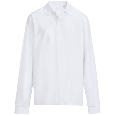 Рубашка поло унисекс с длинным рукавом Pacific LSL, белая