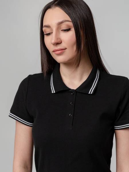 Рубашка поло женская Virma Stripes Lady, черная