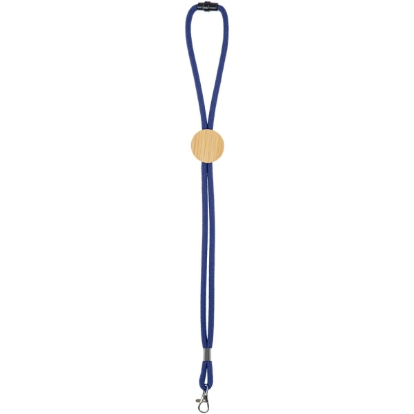 Шнурок для бейджа Tube Wood, синий