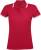 Рубашка поло женская Pasadena Women 200 с контрастной отделкой, красная с белым