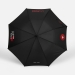 Зонт-трость Hidecolor с цветными спицами, черный с красным