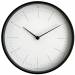 Часы настенные Lacky, белые с черным