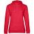 Толстовка с капюшоном женская Hoodie, красный меланж