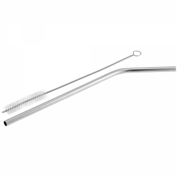 Набор Mellow, с изогнутой трубочкой, серебристый