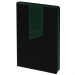 Ежедневник Bookmark, недатированный, черный с зеленым