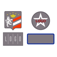 Шеврон из габардина Gabo M, серый