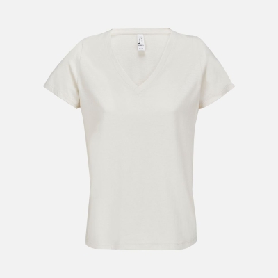 Футболка женская Regent Women с V-образным вырезом, молочно-белая