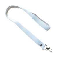 Шнур для бейджа 2см с метал.карабином (белый)