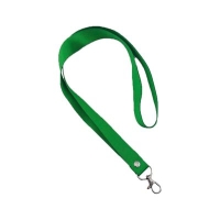 Шнур для бейджа 2см с метал.карабином (зеленый)