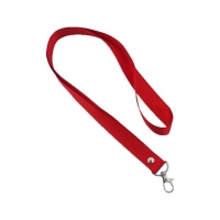 Шнур для бейджа 2см с метал.карабином (красный)