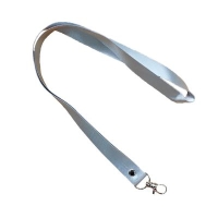 Шнур для бейджа 2см с метал.карабином (светло-серый)