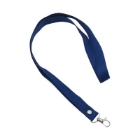 Шнур для бейджа 2см с метал.карабином (темно-синий)