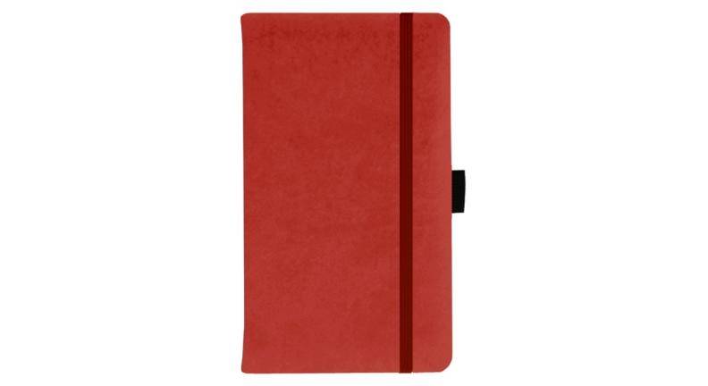 Записная книга Portobello (клетка) с кармашком, VELVET, 13*21см, красный
