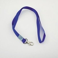 Шнур для бейджа 1,5см с метал.карабином (синий)