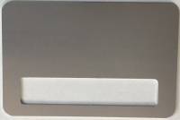 Бейдж сублимационный 76x51мм, с окном 60x12мм, металл, серебро, магнитное крепление