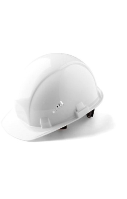 Каска защитная с храповиком белая